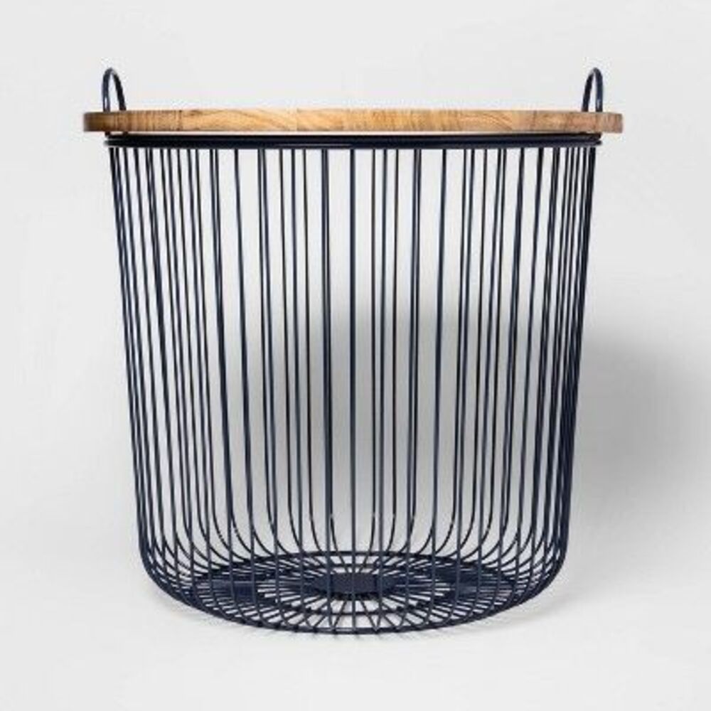 Pillowfort - Wire Kids' Storage Floor Bin Navy - Pillowfort Blue